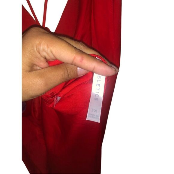 T2. Fabletics Red Slip Midi Dress with slit 3X - Picture 9 of 9
